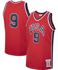 Men's USA Basketball Michael Jordan Red 1984 Authentic Jersey