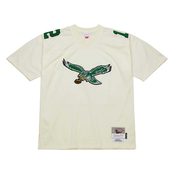 Randall Cunningham Philadelphia Eagles Chainstitch Legacy Jersey - Cream - Image 2