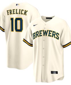 Sal Frelick Milwaukee Brewers Nike Home Replica Player Jersey - Cream