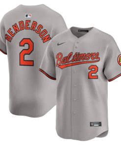 Gunnar Henderson Baltimore Orioles Nike Road Limited Player Jersey - Gray/White