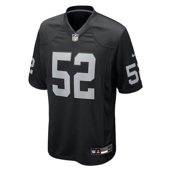 Elandon Roberts Las Vegas Raiders Nike Team Game Jersey - Black - Image 2
