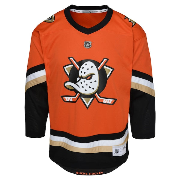 Anaheim Ducks Outerstuff Youth Home Replica Jersey - Orange - Image 2