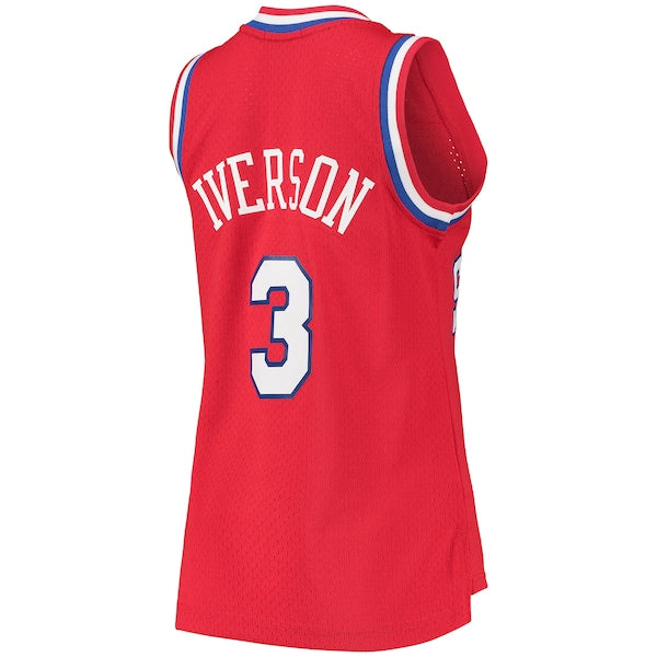 Allen Iverson Philadelphia 76ers Women's 2002/03 Hardwood Classics Swingman Jersey - Red - Image 3