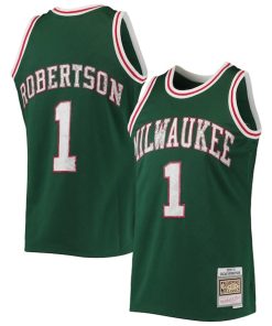 Oscar Robertson Milwaukee Bucks 1996/97 Hardwood Classics NBA 75th Anniversary Diamond Swingman Jersey - Green