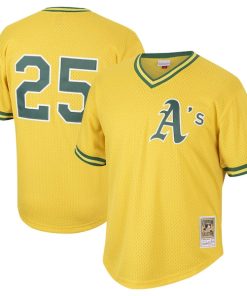 Mark McGwire Oakland Athletics Cooperstown Collection Mesh Batting Practice Jersey - Gold
