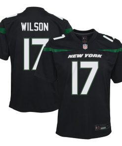 Garrett Wilson New York Jets Nike Youth Game Jersey - Black