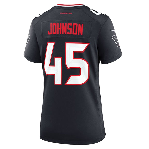 Jakob Johnson Houston Texans Nike Women's Team Game Jersey - Navy - Image 10