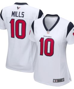 Davis Mills Houston Texans Nike Women's Game Player Jersey - White/Navy