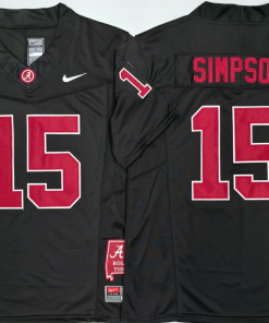 Ty Simpson NCAA Alabama Crimson Tide Nike Vapor Limited Jersey