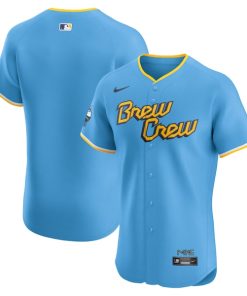 Milwaukee Brewers Nike City Connect Elite Jersey - Powder Blue