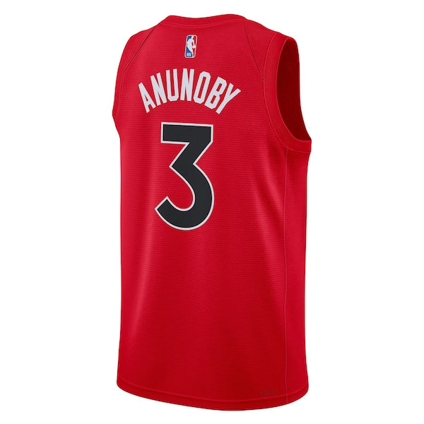 OG Anunoby Toronto Raptors Nike Unisex Swingman Jersey - Icon Edition - Red - Image 3