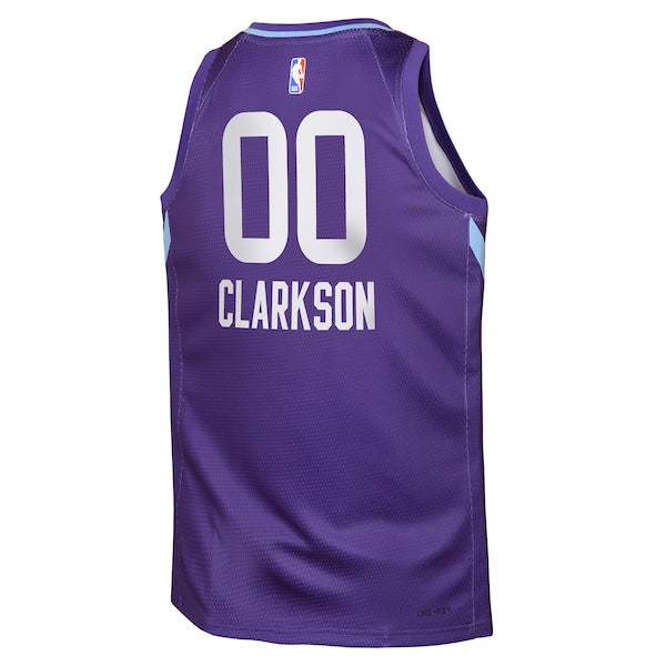 Jordan Clarkson Utah Jazz Nike Youth 2024/25 Swingman Player Jersey - City Edition - Purple - Image 3