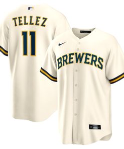 Rowdy Tellez Milwaukee Brewers Nike Replica Player Jersey - White
