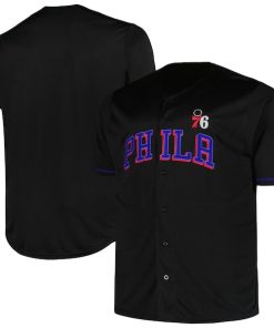 Philadelphia 76ers Profile Big & Tall Pop Jersey - Black