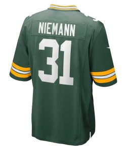 Alternative view of Nick Niemann Green Bay Packers Nike Team Game Jersey -  Green
