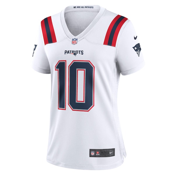 Mac Jones New England Patriots Nike Women's Player Jersey - White/Navy - Image 4