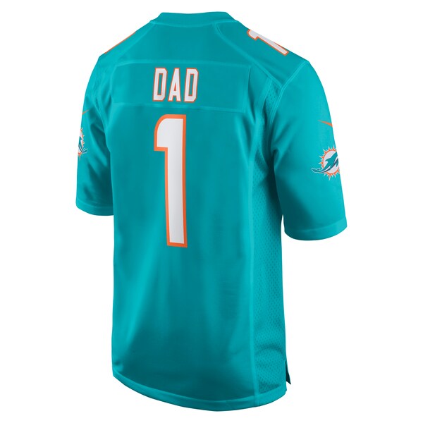 Number 1 Dad Miami Dolphins Nike Game Jersey - Aqua - Image 3