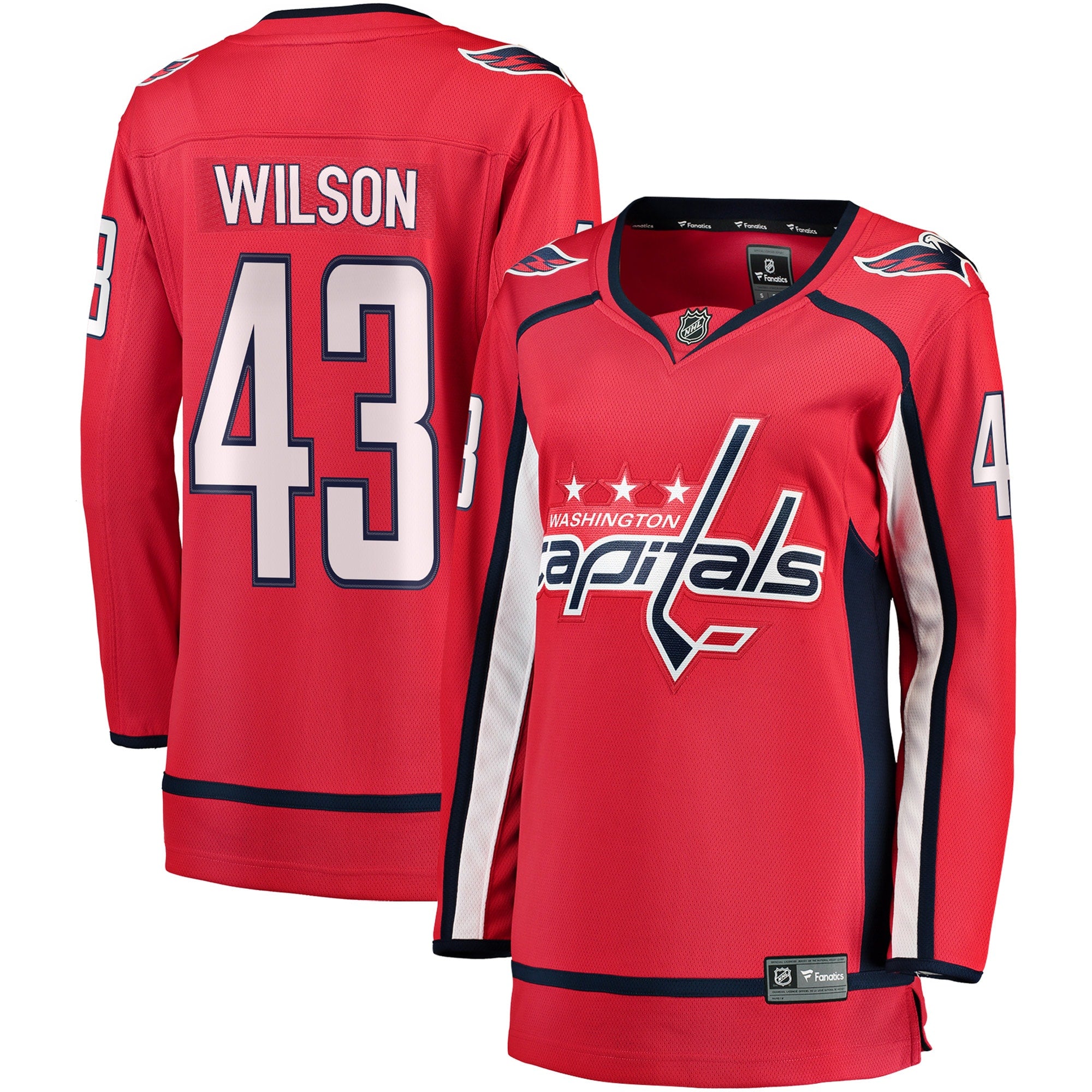 Tom Wilson Washington Capitals Women's Alternate 50th Anniversary Premier Breakaway Player Jersey - Black/Navy/Red - Image 8