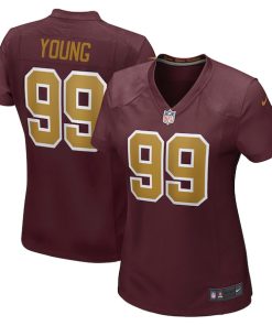 Chase Young Washington Football Team Nike Women's Alternate Game Jersey - Burgundy