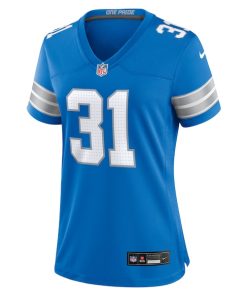Alternative view of Kerby Joseph Detroit Lions Nike Women's Team Game Jersey -  Blue