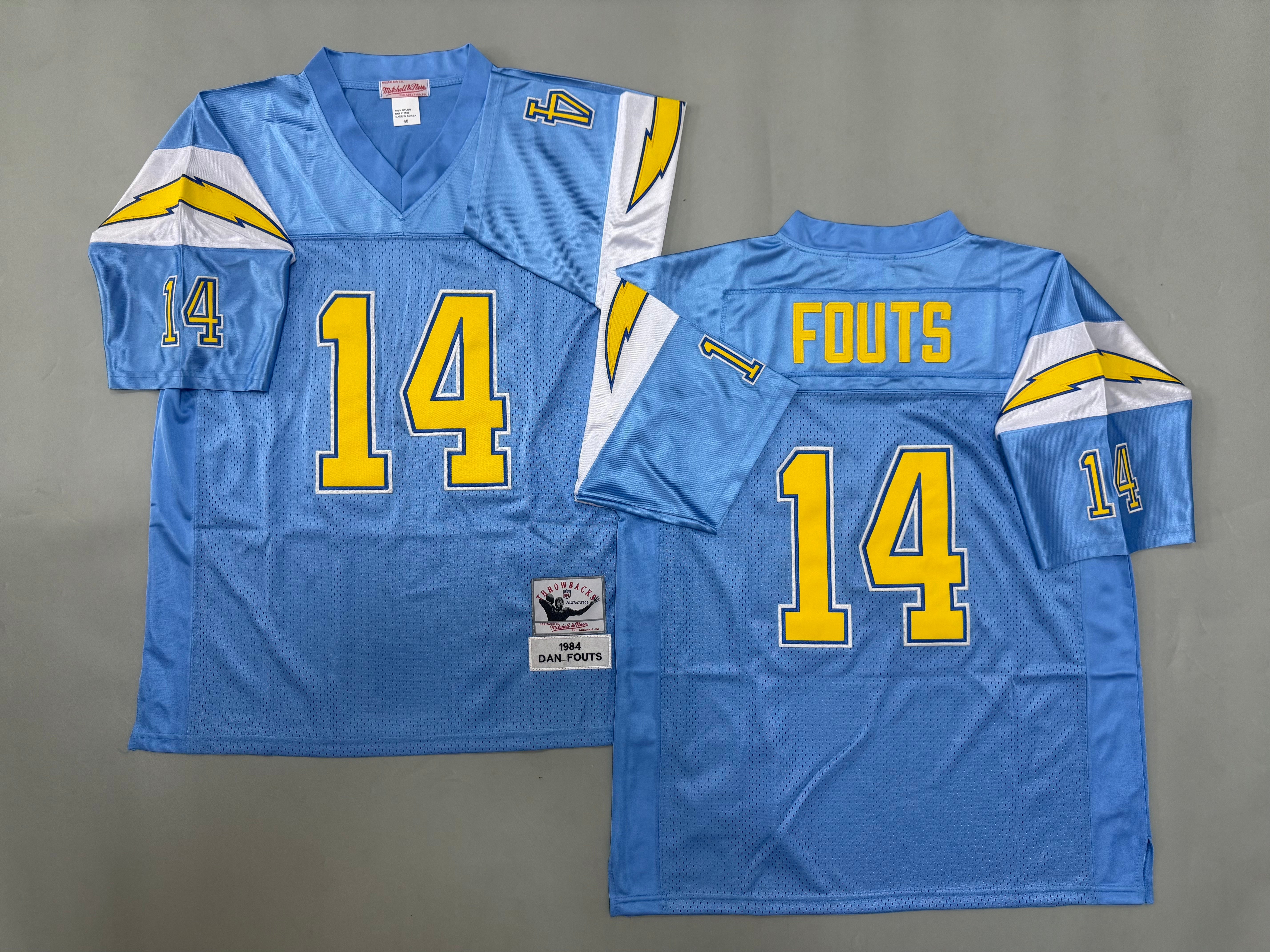 Dan Fouts San Diego Chargerss Authentic Throwback Retired Player Jersey