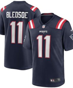 Drew Bledsoe New England Patriots Nike Game Retired Player Jersey - Navy/Red