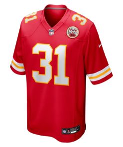 Alternative view of Jeffrey Bassa Kansas City Chiefs Nike Team Game Jersey -  Red