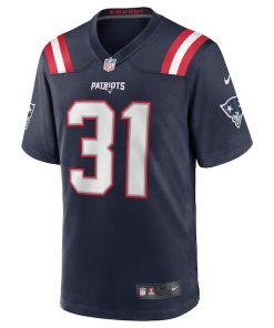 Alternative view of Jonathan Jones New England Patriots Nike Game Jersey - Navy