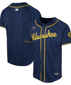 Milwaukee Brewers Nike Youth Alternate Limited Jersey - Navy