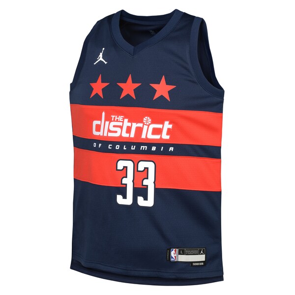 Kyle Kuzma Washington Wizards Jordan Brand Youth Swingman Jersey - Statement Edition - Navy - Image 2