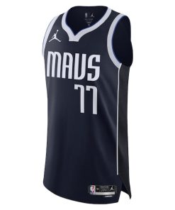 Alternative view of Luka Don?i? Dallas Mavericks Jordan Brand Authentic Player Jersey - Statement Edition - Navy