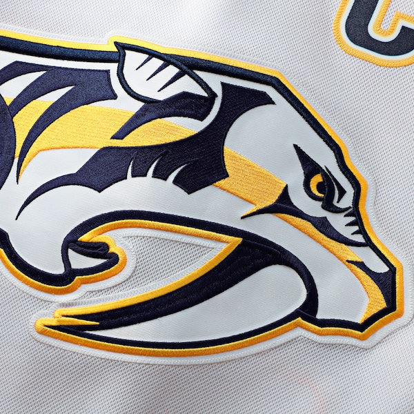 Nashville Predators Away Premium Custom Jersey - White/Gold - Image 6