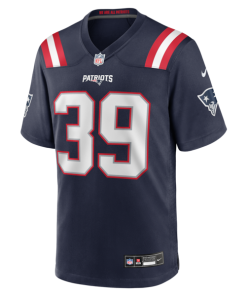 Alternative view of Tyron Herring New England Patriots Nike Team Game Jersey -  Navy