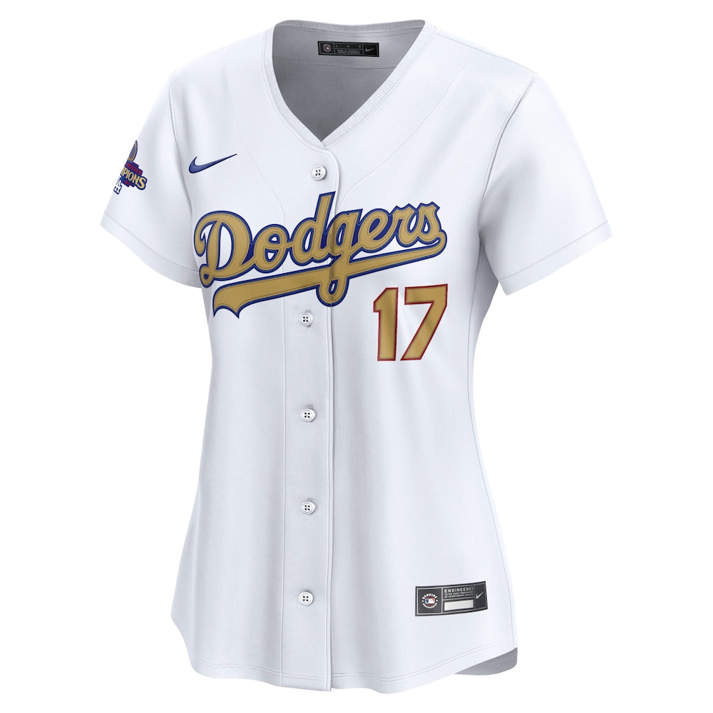 Shohei Ohtani Los Angeles Dodgers Nike Women's 2025 Gold Collection Limited Jersey - White - Image 2