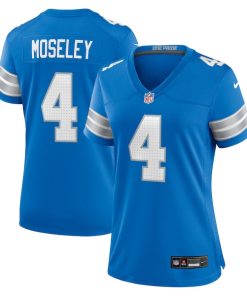 Emmanuel Moseley Detroit Lions Nike Women's Team Game Jersey -  Blue