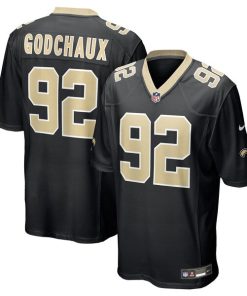 Alternative view of Davon Godchaux New Orleans Saints Nike Team Game Jersey -  Black