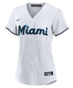 Alternative view of Liam Hicks Miami Marlins Nike Women's Home Replica Jersey - White