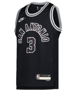 Alternative view of Keldon Johnson San Antonio Spurs Nike Youth 2022/23 Swingman Jersey - Classic Edition - Black