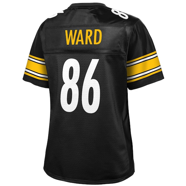Hines Ward Pittsburgh Steelers NFL Pro Line Women's Retired Player Replica Jersey - Black - Image 3