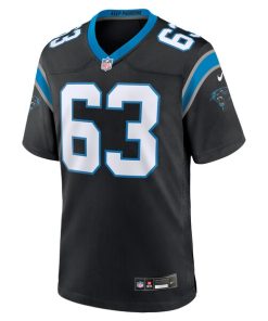 Alternative view of Austin Corbett Carolina Panthers Nike Team Game Jersey - Black