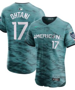Shohei Ohtani American League Nike 2023 MLB All-Star Game Vapor Premier Elite Player Jersey - Teal