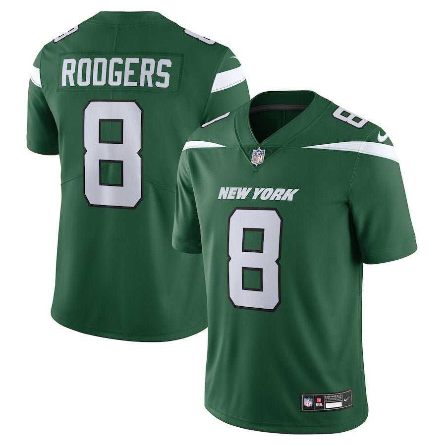 Aaron Rodgers New York Jets Nike Vapor Untouchable Limited Jersey - Black/Green - Image 5