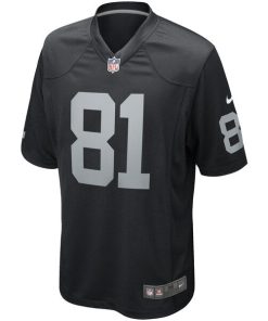 Alternative view of Tim Brown Las Vegas Raiders Nike Game Retired Player Jersey - Black