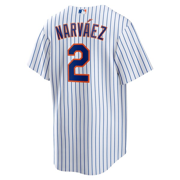 Omar Narv¨¢ez New York Mets Nike Home Replica Player Jersey - White - Image 3