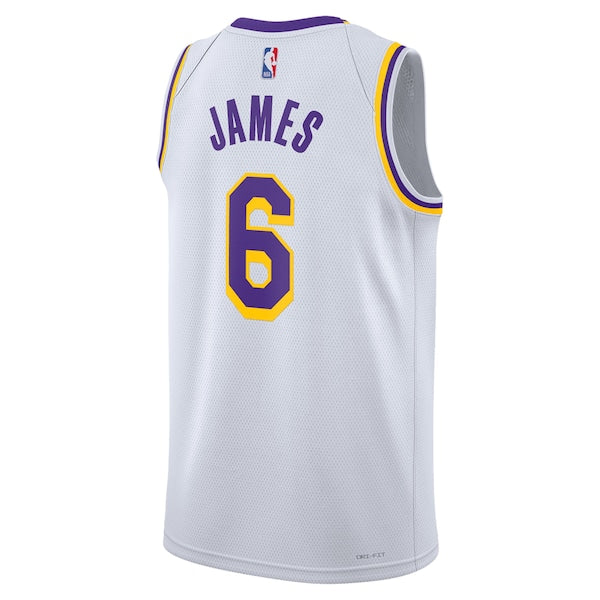 LeBron James Los Angeles Lakers Nike Unisex Swingman Jersey - Association Edition - White - Image 3