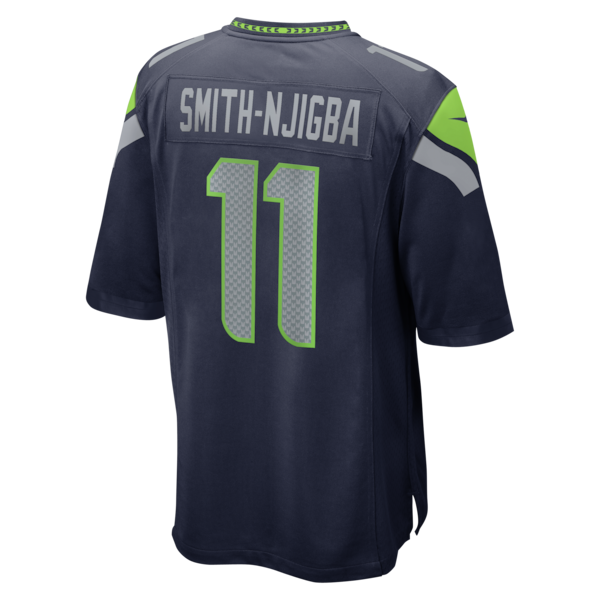 Men's Seattle Seahawks Jaxon Smith-Njigba Nike College Navy Super Bowl LX Patch Game Jersey - Image 3