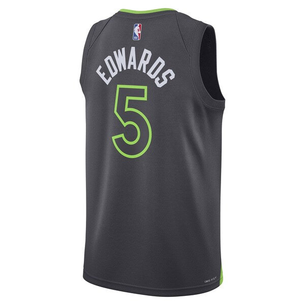 Anthony Edwards Minnesota Timberwolves Jordan Brand Unisex Swingman Jersey - Statement Edition - Charcoal - Image 3