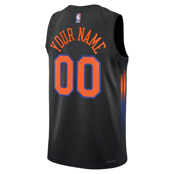 New York Knicks Jordan Brand Unisex Swingman Custom Jersey - Statement Edition - Black - Image 3