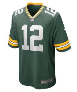 Alternative view of Aaron Rodgers Green Bay Packers Nike Game Team Jersey - Green