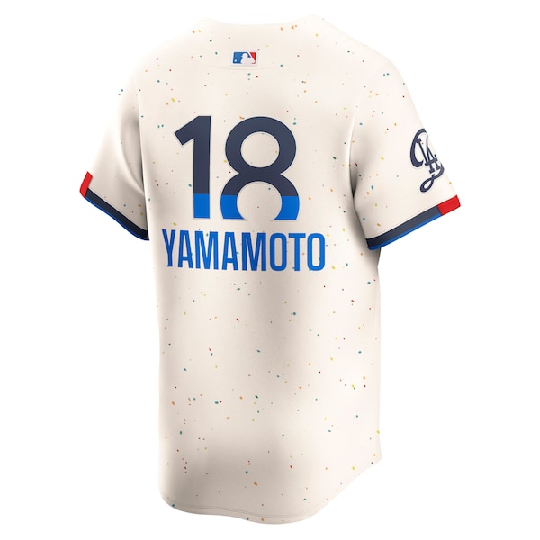 Yoshinobu Yamamoto Los Angeles Dodgers Nike City Connect Limited Jersey - Cream - Image 3